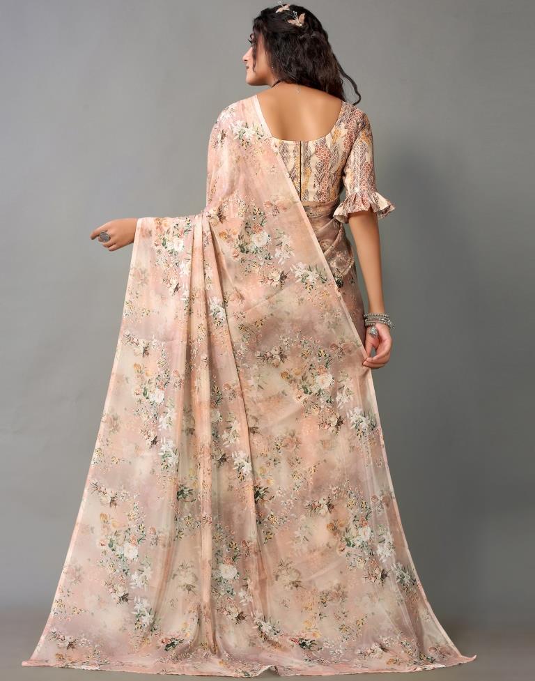 Light Brown Silk Saree | Leemboodi