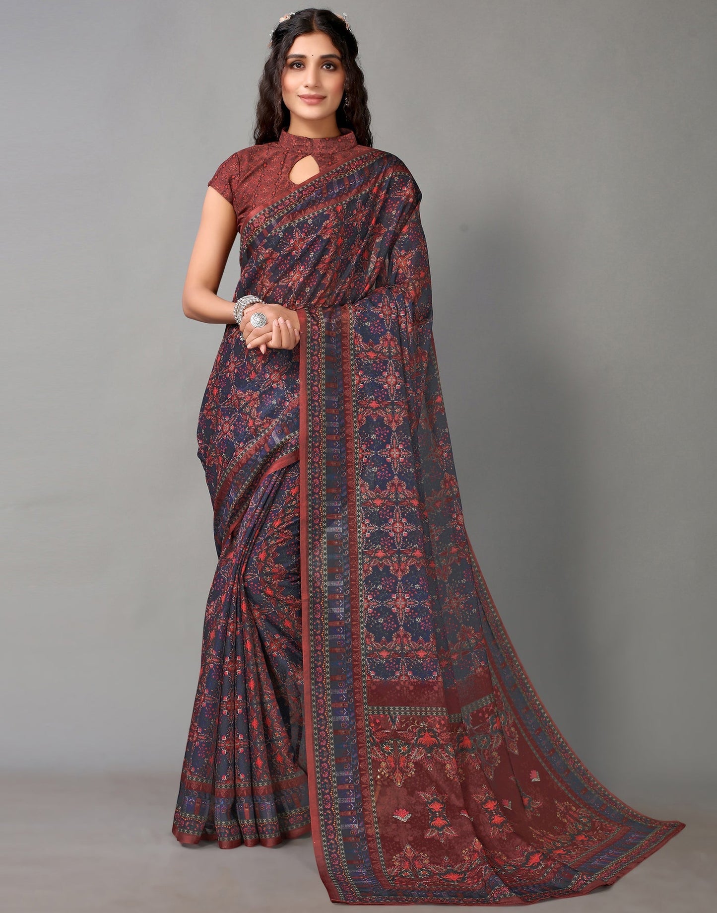 Blue Silk Saree | Leemboodi