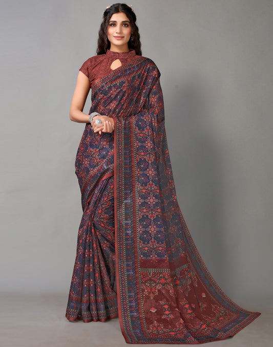 Blue Silk Saree | Leemboodi