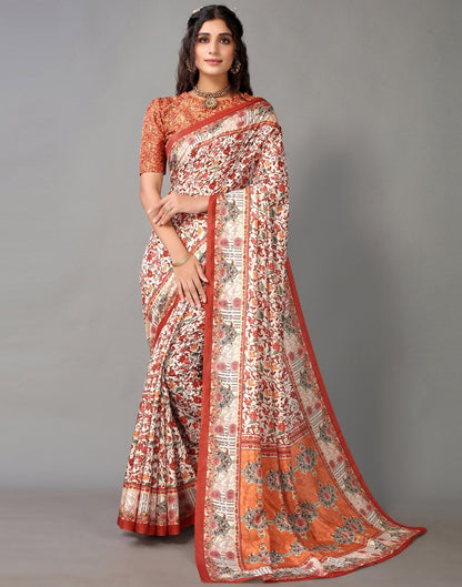 Cream Silk Saree | Leemboodi