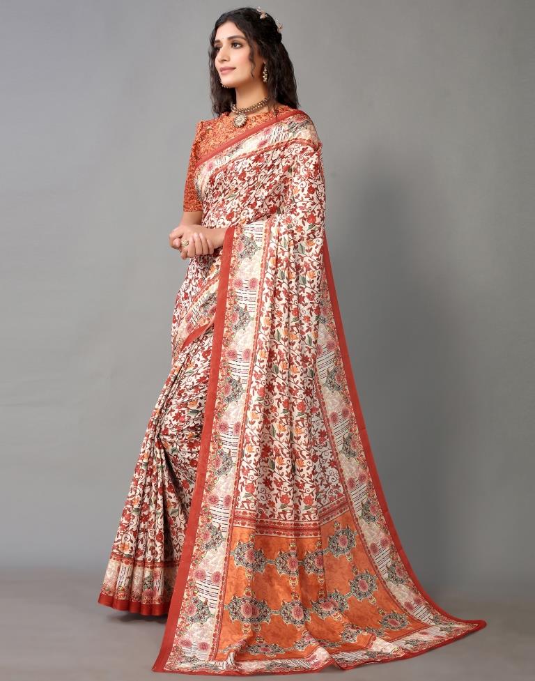 Cream Silk Saree | Leemboodi