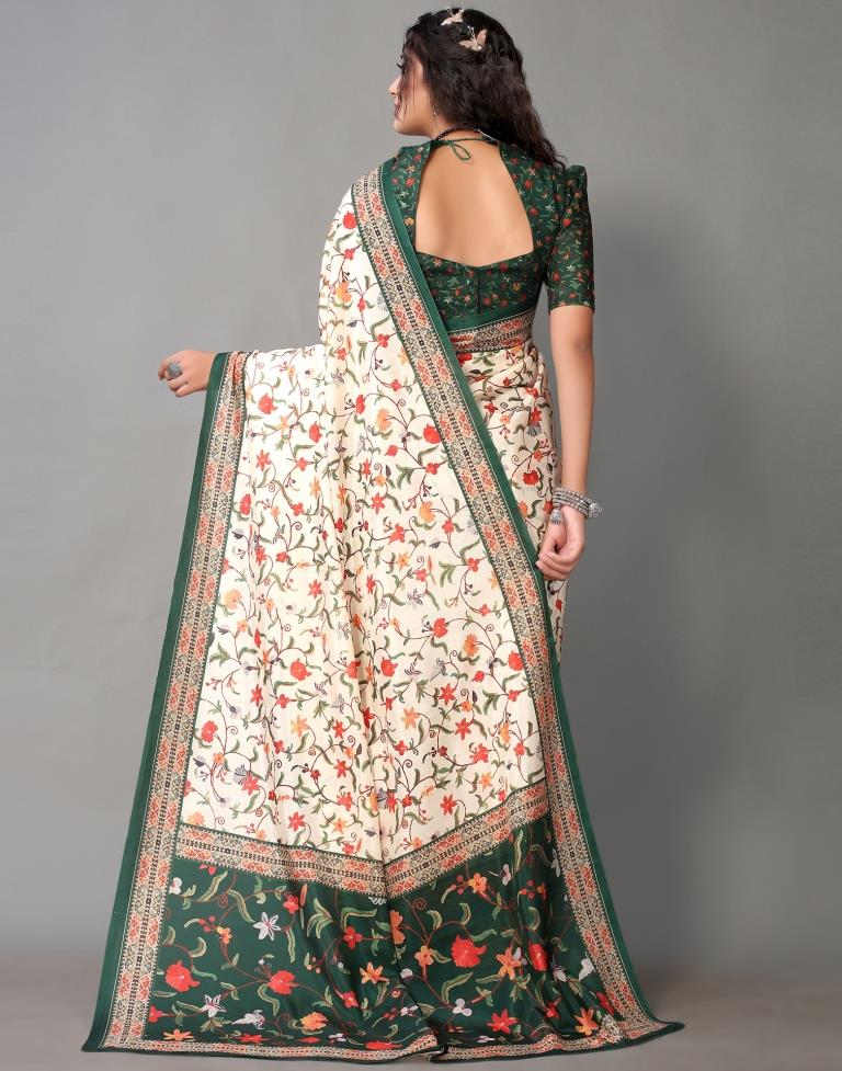 Off White Silk Saree | Leemboodi