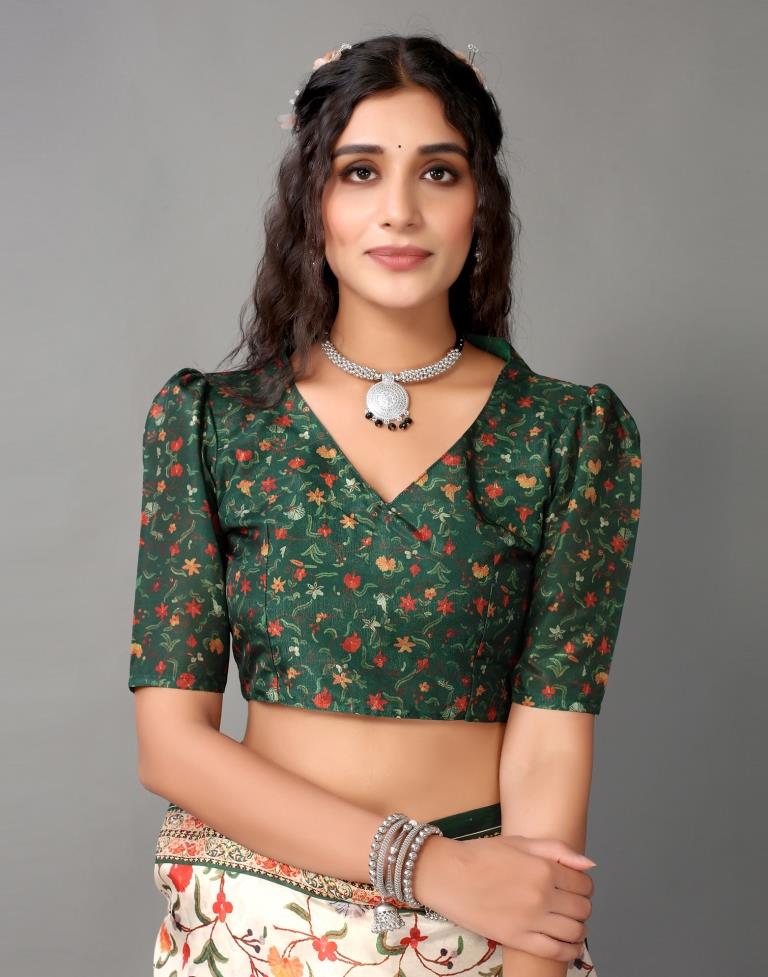 Off White Silk Saree | Leemboodi