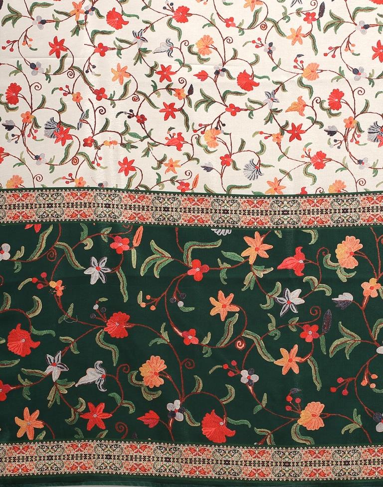 Off White Silk Saree | Leemboodi