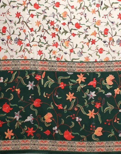 Off White Silk Saree | Leemboodi