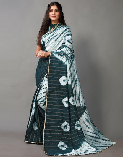 Light Blue And Rama Blue Cotton Saree | Leemboodi