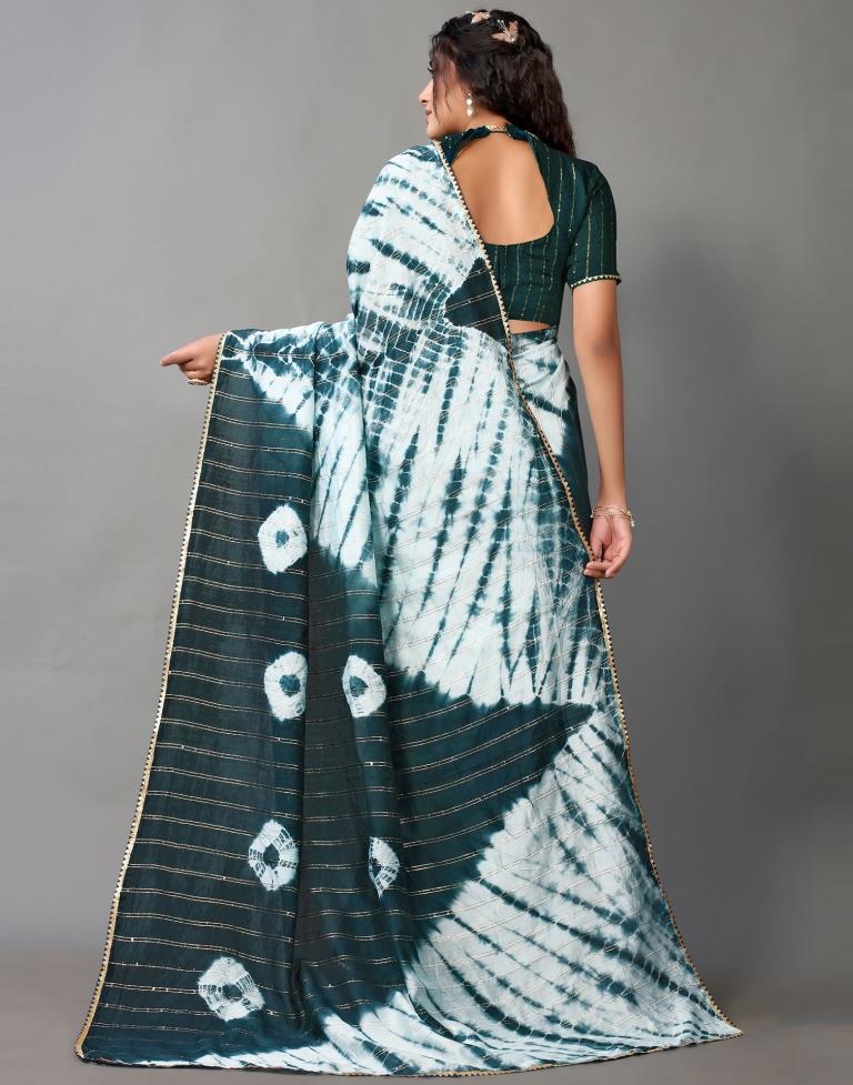 Light Blue And Rama Blue Cotton Saree | Leemboodi