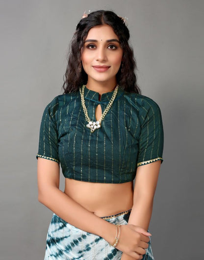 Light Blue And Rama Blue Cotton Saree | Leemboodi