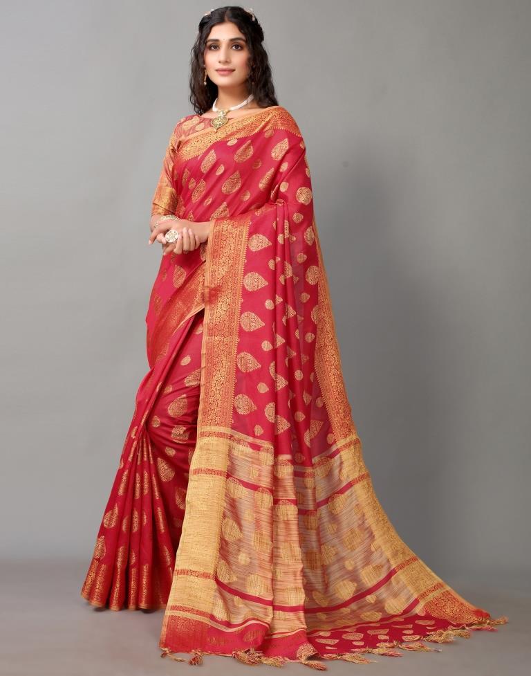 Red Banarasi Silk Saree | Sudathi