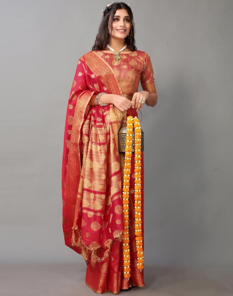 Red Banarasi Silk Saree | Sudathi