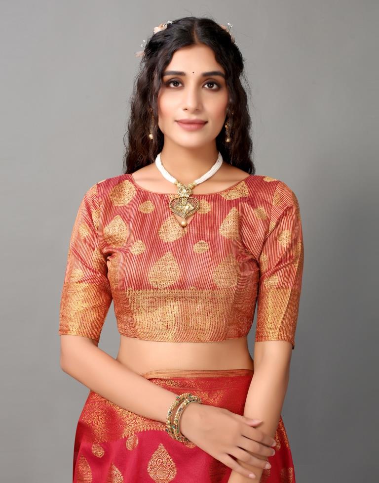 Red Banarasi Silk Saree | Sudathi