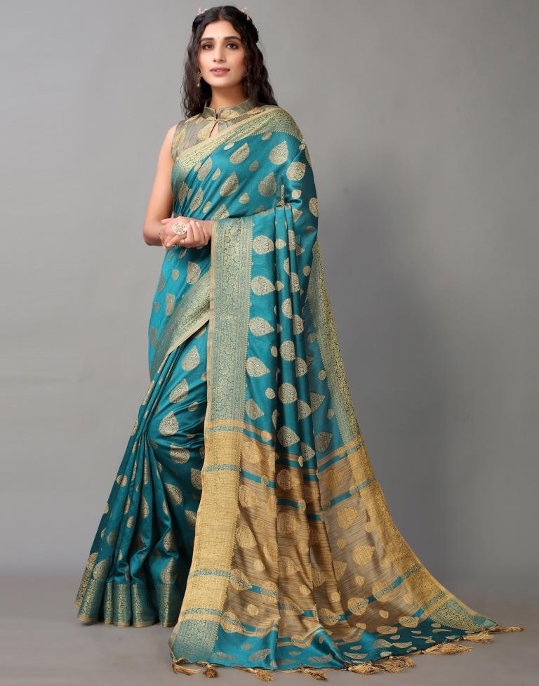 Rama Green Banarasi Silk Saree | Sudathi