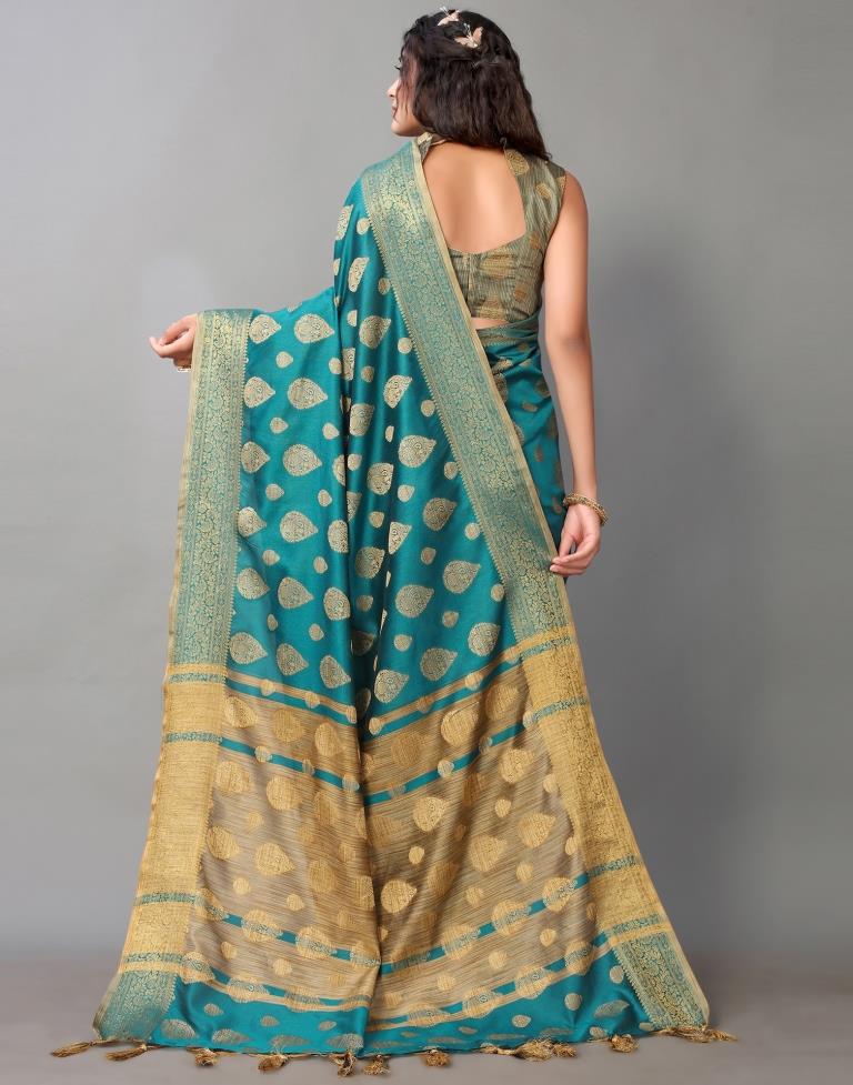 Rama Green Banarasi Silk Saree | Sudathi