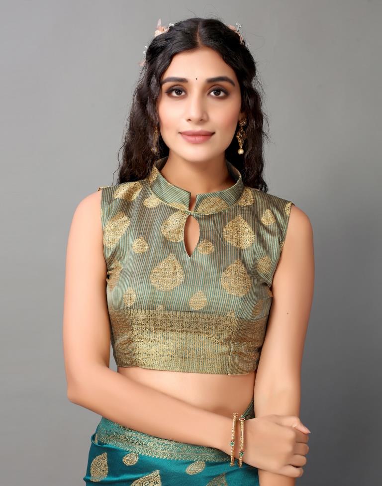 Rama Green Banarasi Silk Saree | Sudathi