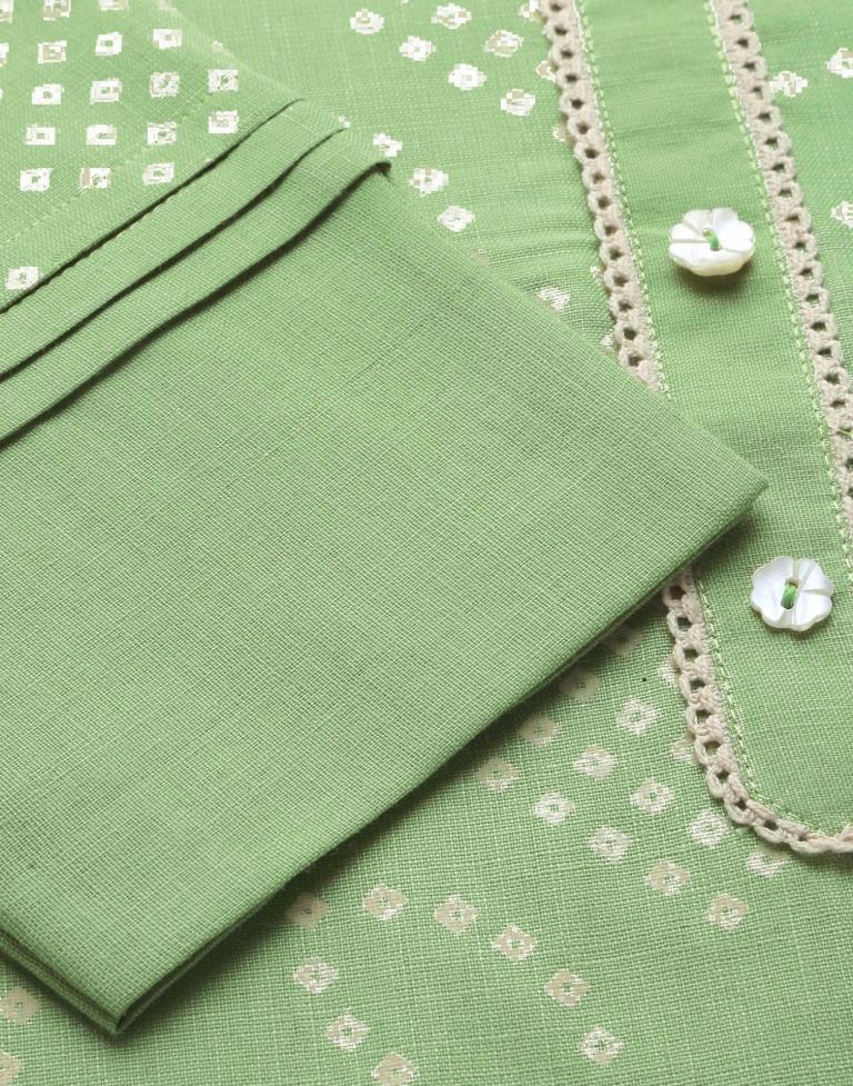 Pastel Green Kurti With Pant And Dupatta | Leemboodi