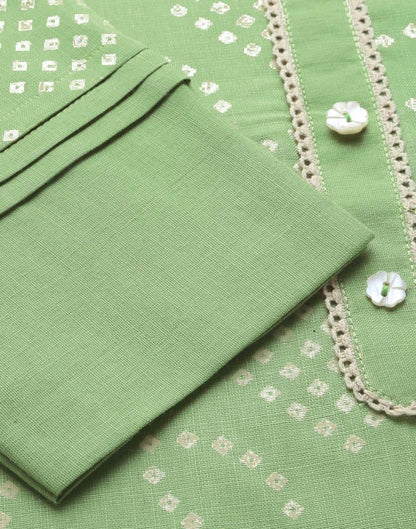 Pastel Green Kurti With Pant And Dupatta | Leemboodi