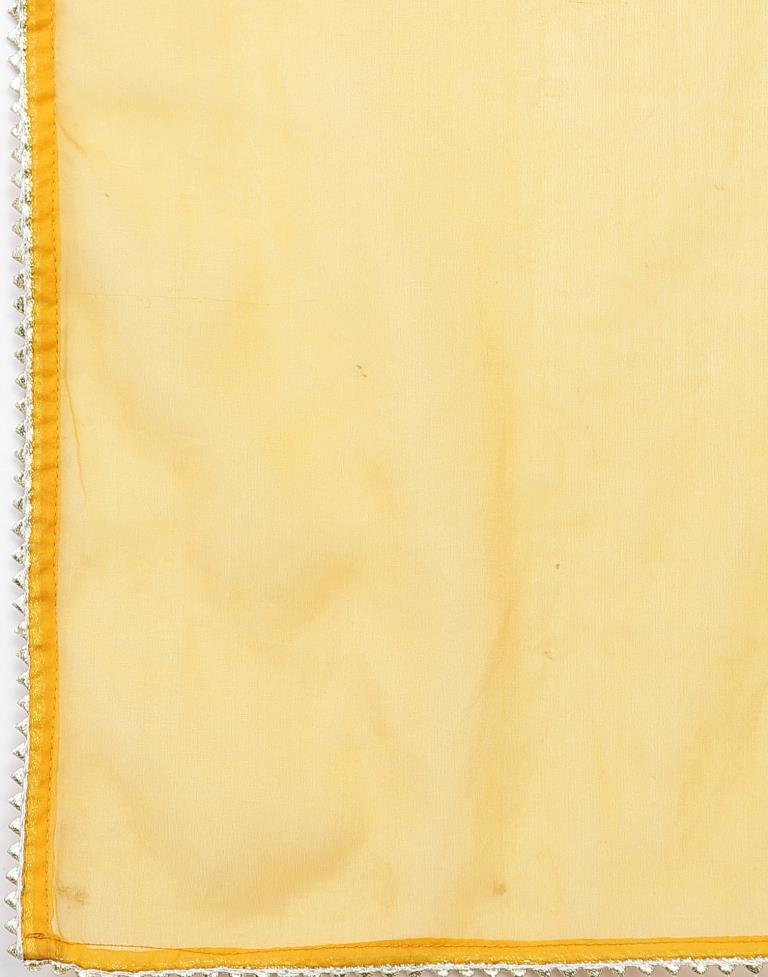 Yellow Kurti With Pant And Dupatta | Leemboodi