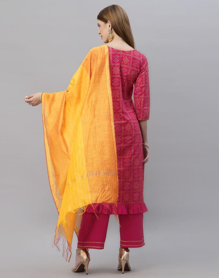 Pink Kurti With Pant And Dupatta | Leemboodi