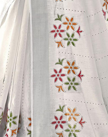 White Cotton Saree | Sudathi