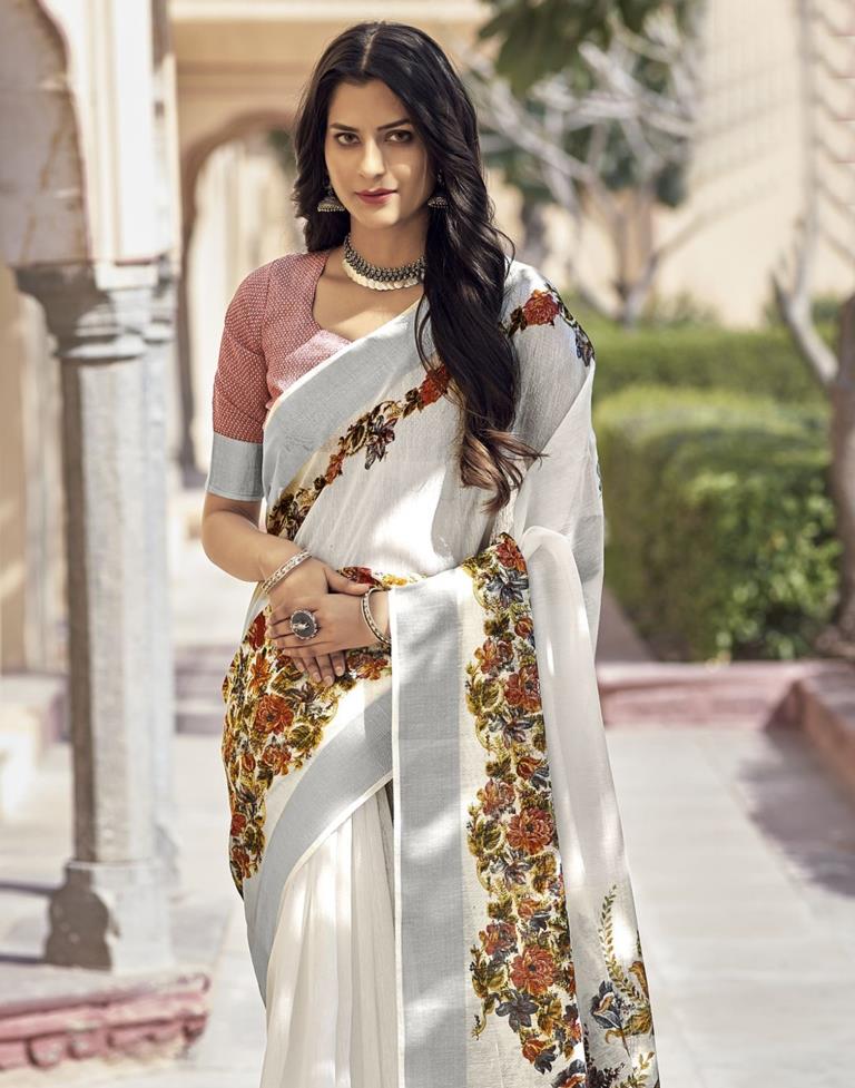 White Cotton Saree | Sudathi