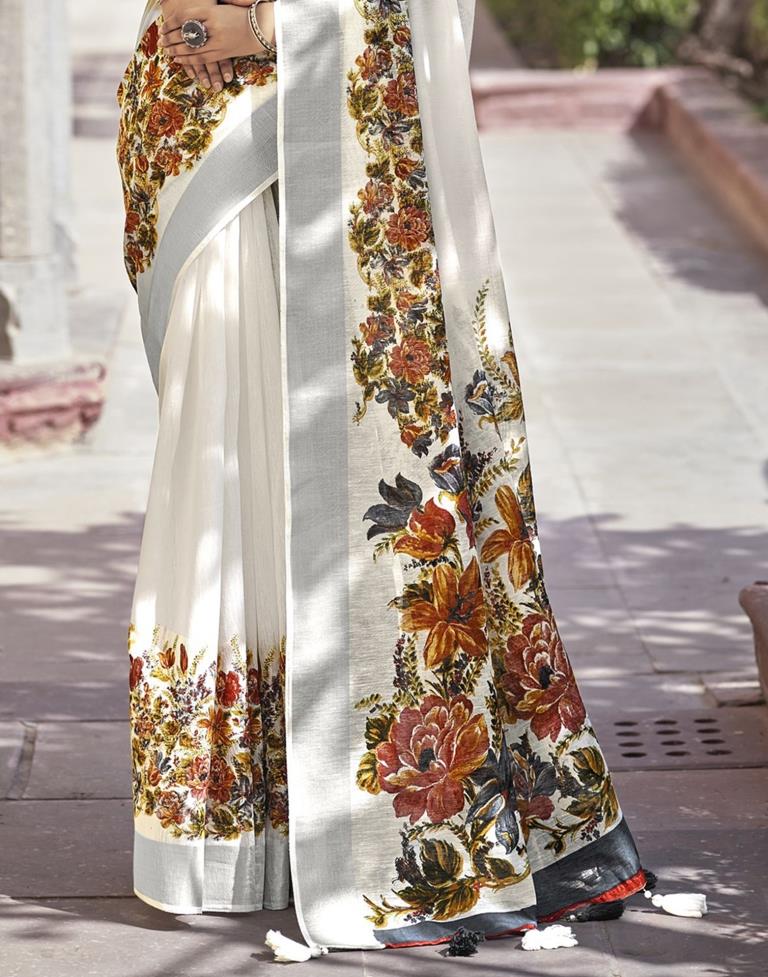 White Cotton Saree | Sudathi