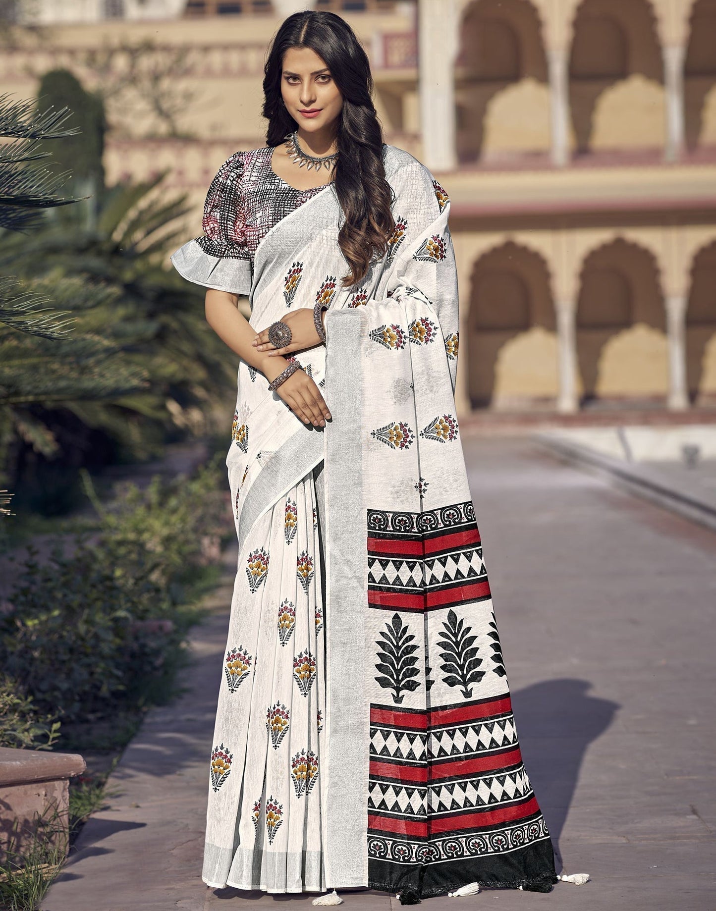 White Cotton Saree | Sudathi