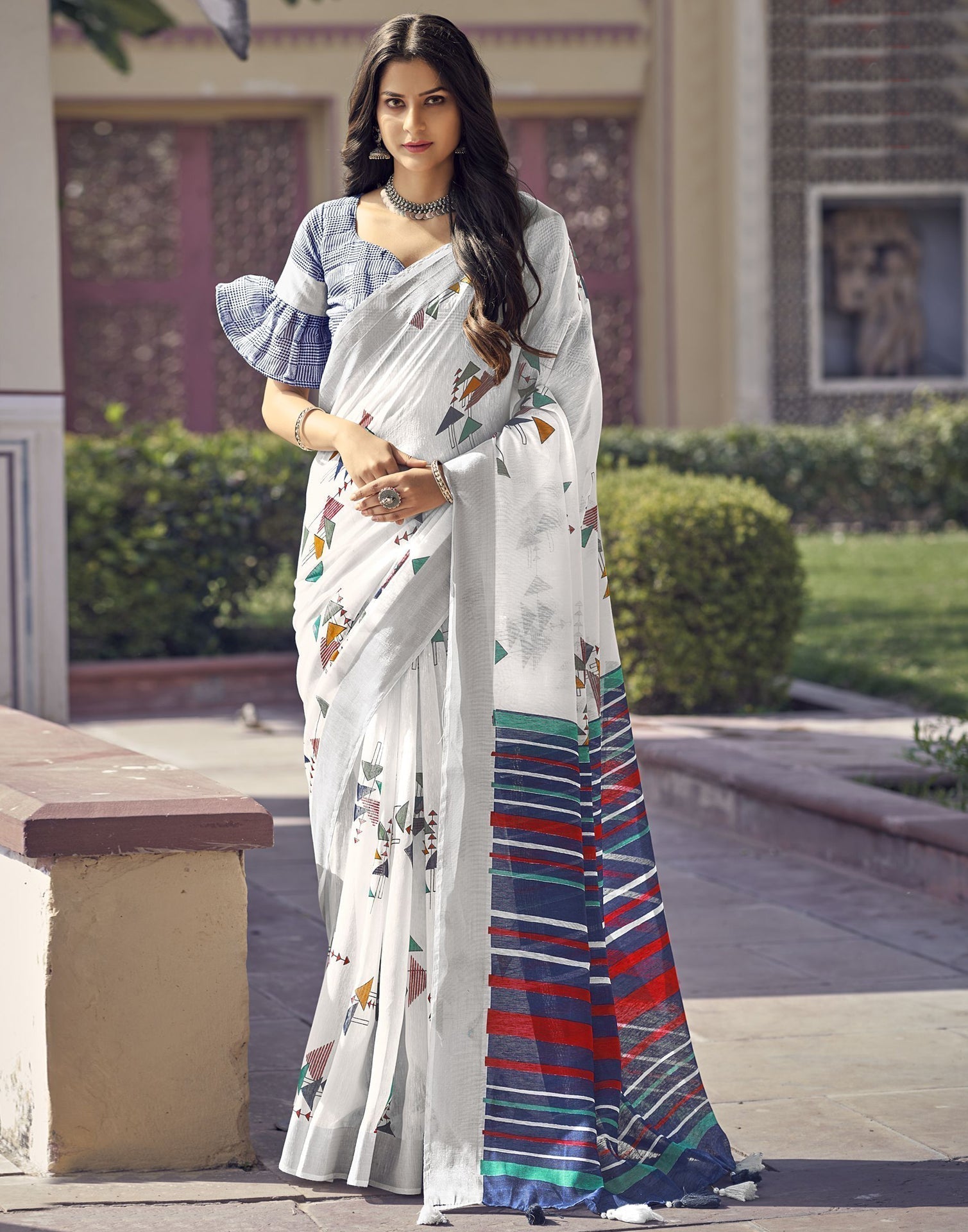 White Cotton Saree | Sudathi