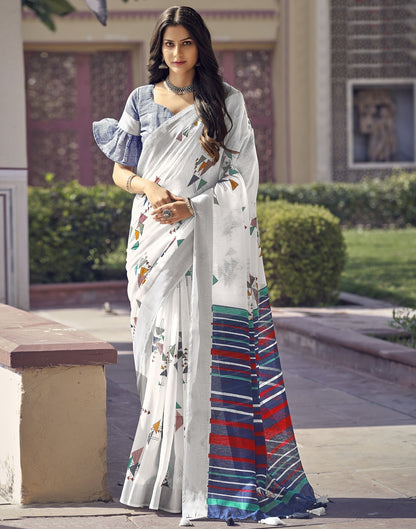 White Cotton Saree | Sudathi