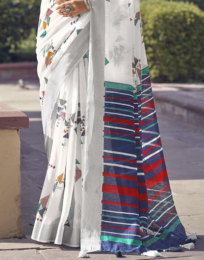 White Cotton Saree | Sudathi