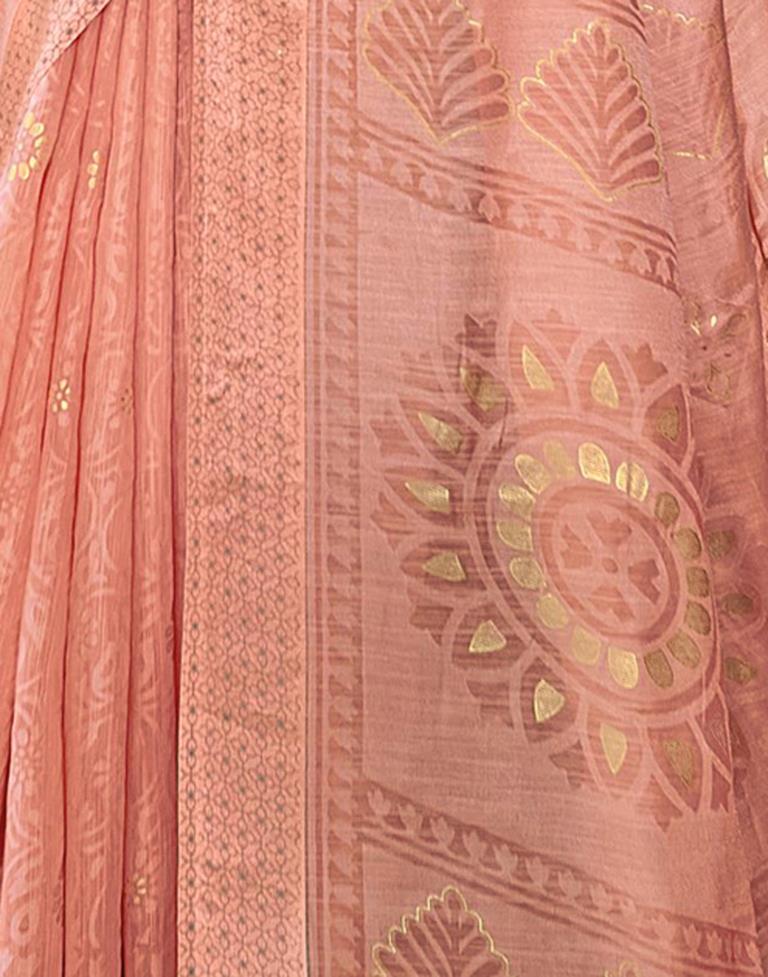 Peach Woven Saree | Sudathi