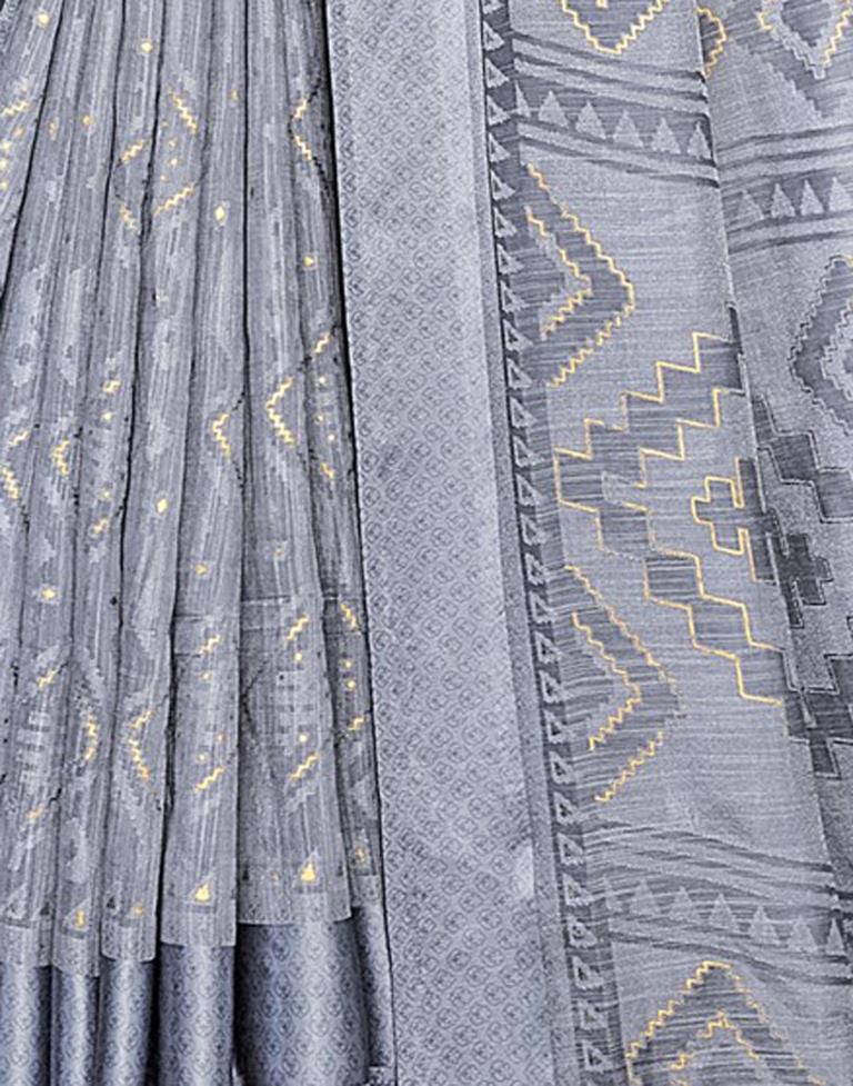 Powder Blue Woven Saree | Sudathi