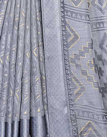 Powder Blue Woven Saree | Sudathi