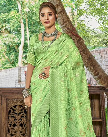 Light Green Woven Saree | Sudathi