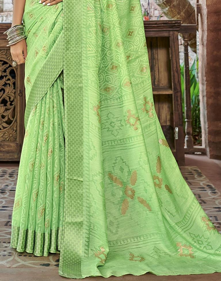Light Green Woven Saree | Sudathi