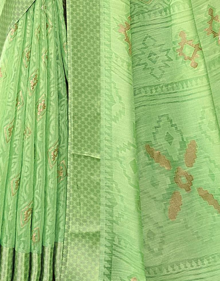 Light Green Woven Saree | Sudathi