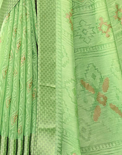 Light Green Woven Saree | Sudathi