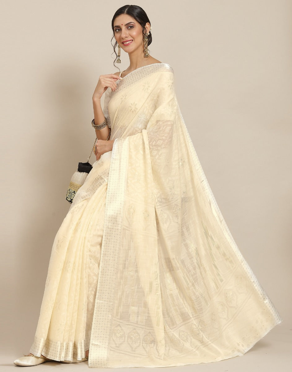 Beige Woven Saree | Sudathi