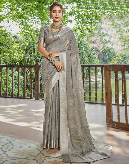 Grey Woven Saree | Sudathi