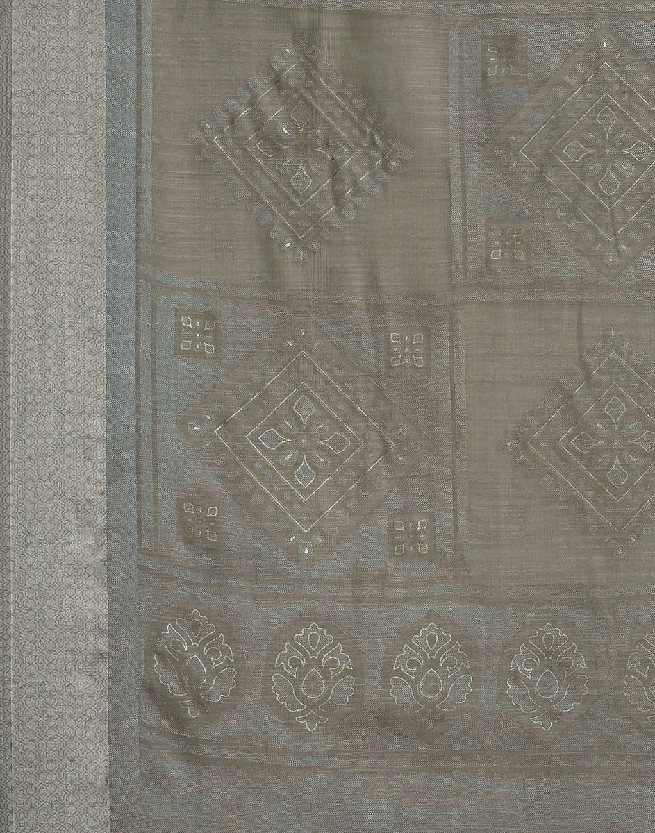 Grey Woven Saree | Sudathi