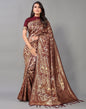 Maroon And Golden Silk Saree | Leemboodi
