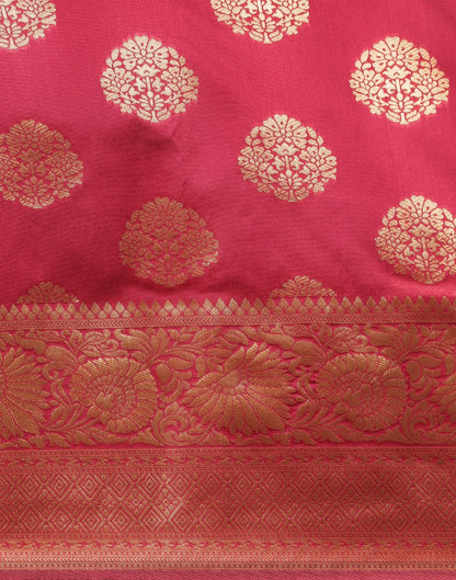 Pink And Golden Silk Saree | Leemboodi
