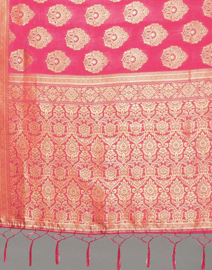 Pink And Golden Silk Saree | Leemboodi
