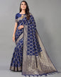 Navy Blue And Golden Silk Saree | Sudathi