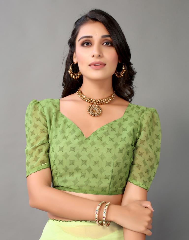 Light Green Georgette Saree | Leemboodi
