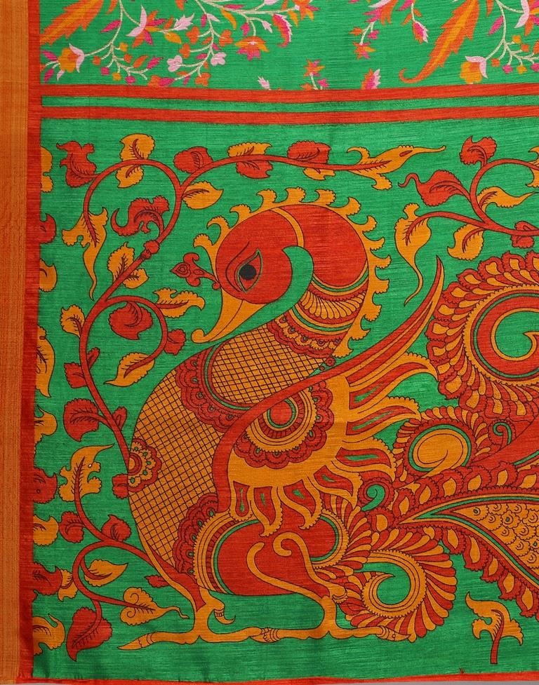 Green Cotton Saree | Sudathi