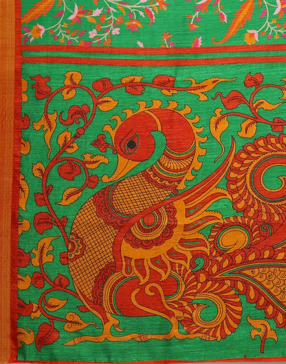 Green Cotton Saree | Sudathi