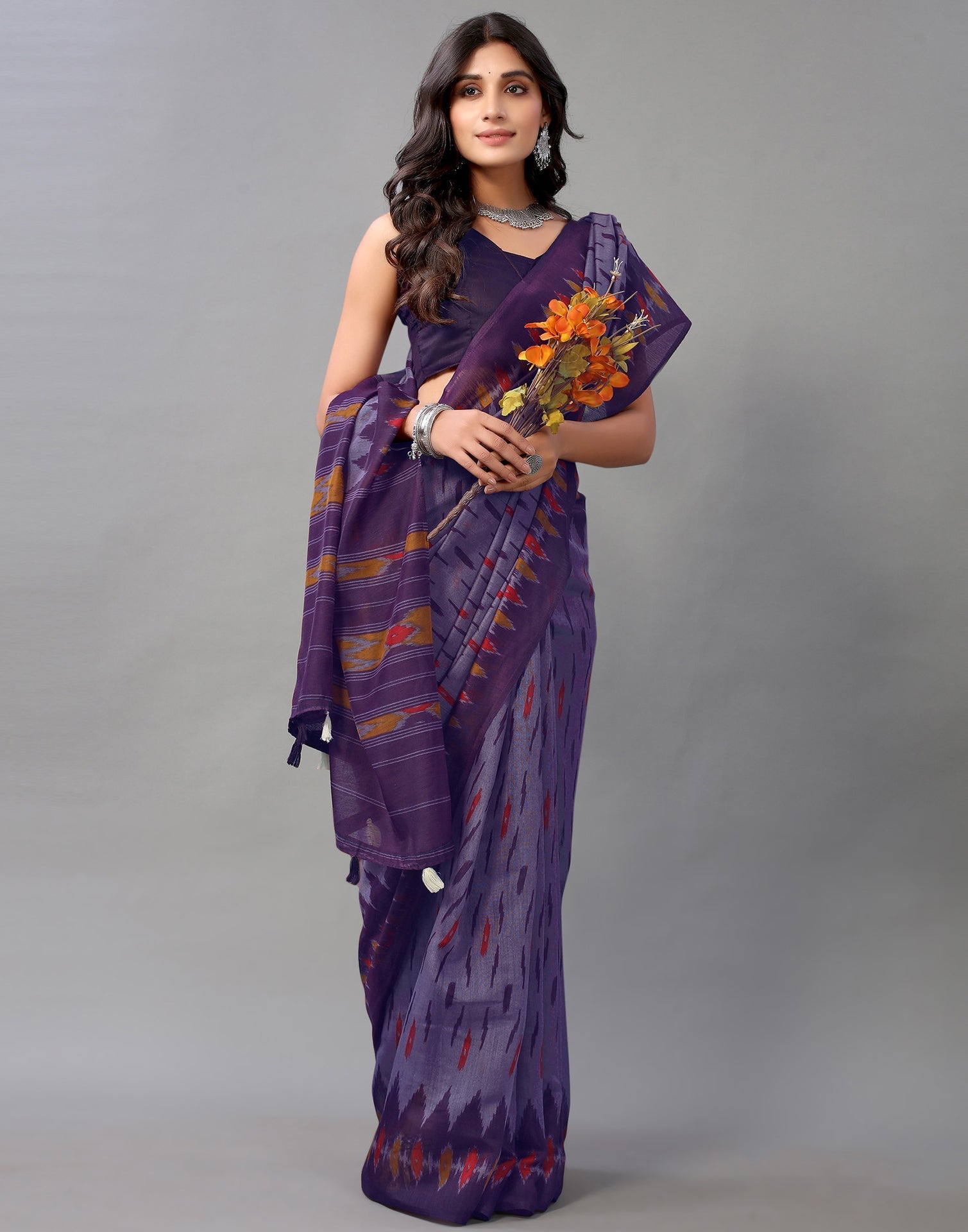 Purple Cotton Saree | Sudathi