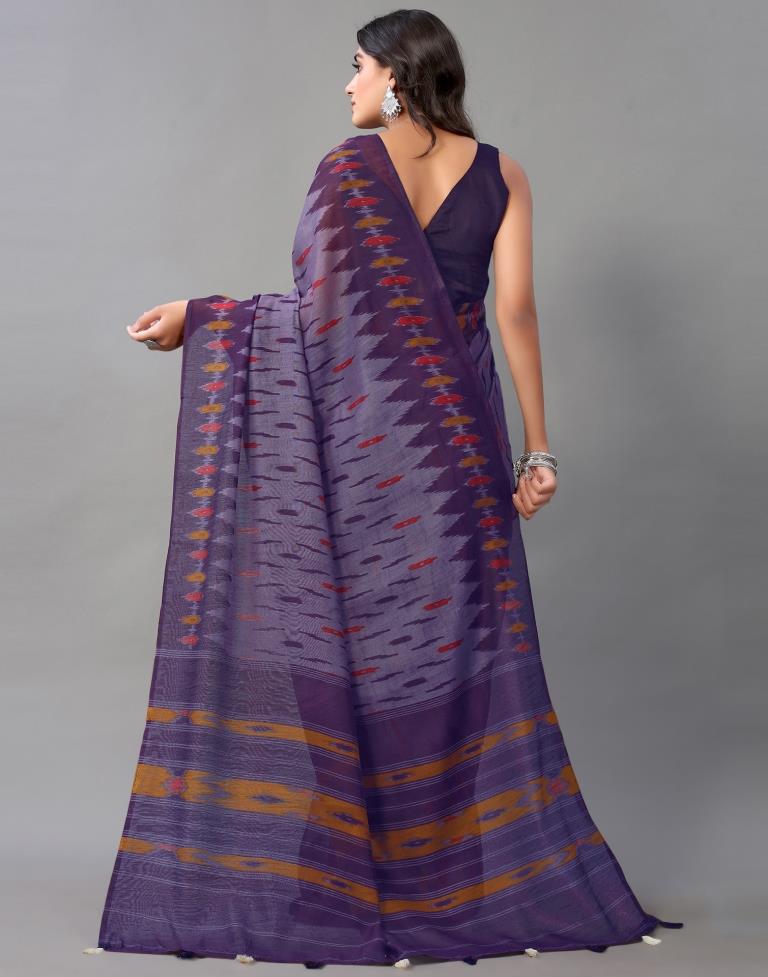 Purple Cotton Saree | Sudathi