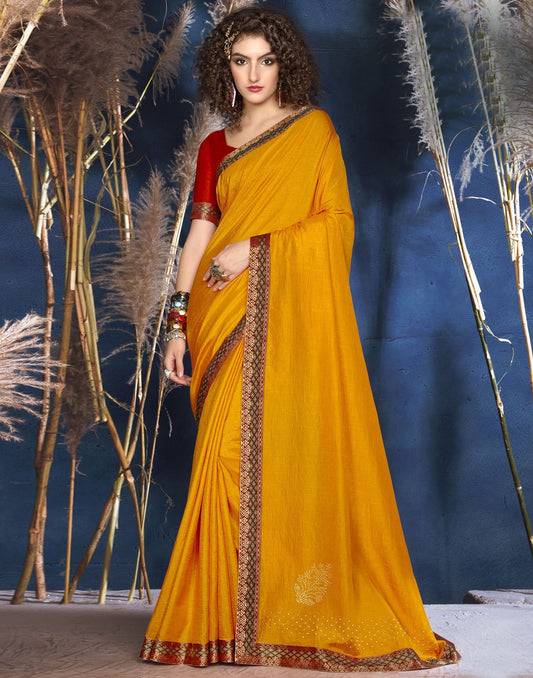 Turmeric Yellow Silk Saree | Leemboodi