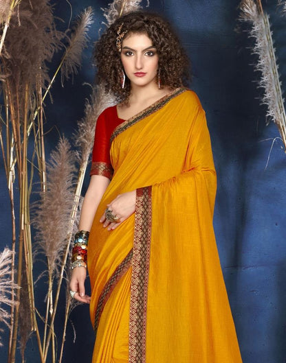 Turmeric Yellow Silk Saree | Leemboodi
